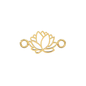 Lotus Connector / 14k 18k Solid Gold Lotus Necklace for Women / Necklace Gift / Gold Lotus Flower Connector / Simple Lotus Necklace