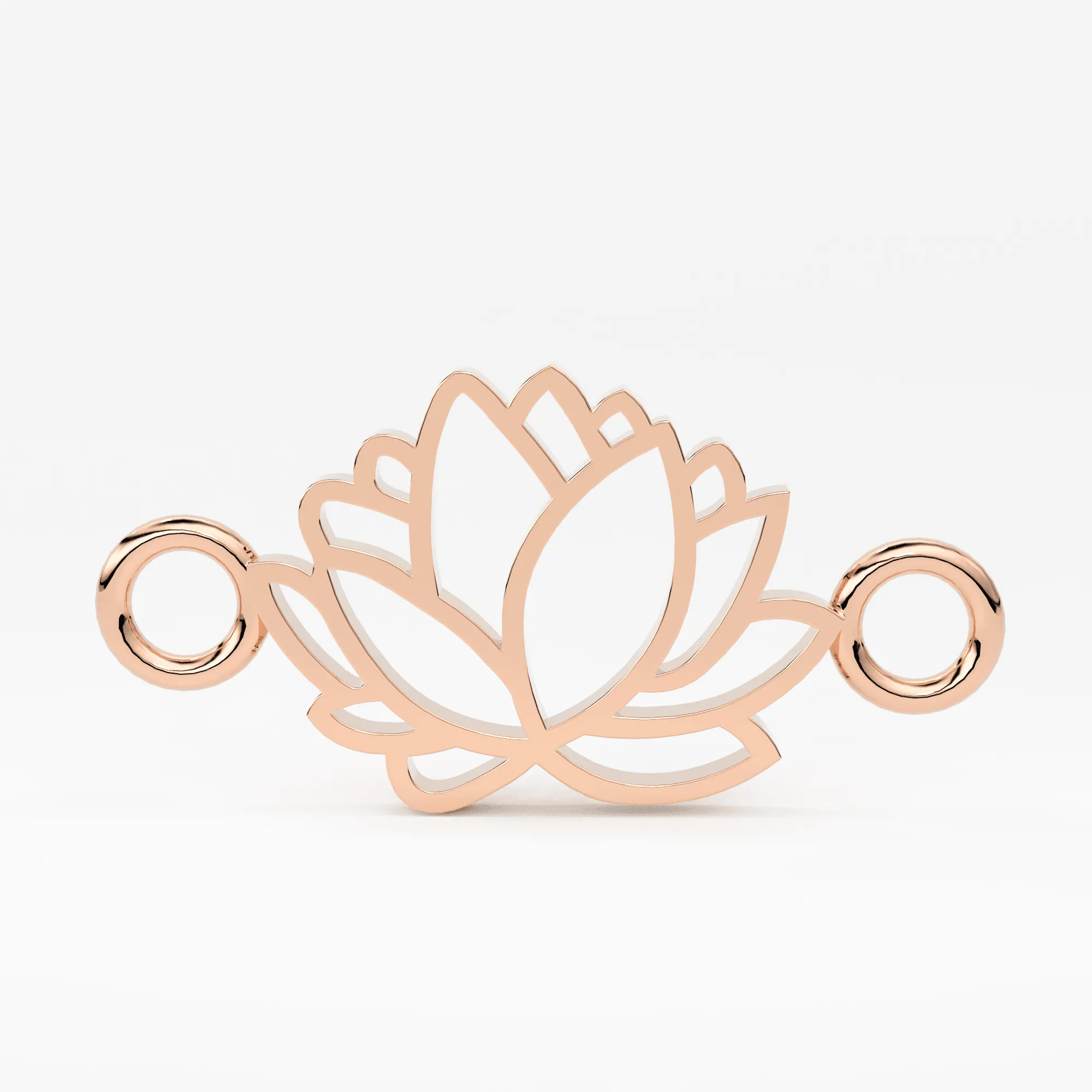 Lotus Connector / 14k 18k Solid Gold Lotus Necklace for Women / Necklace Gift / Gold Lotus Flower Connector / Simple Lotus Necklace