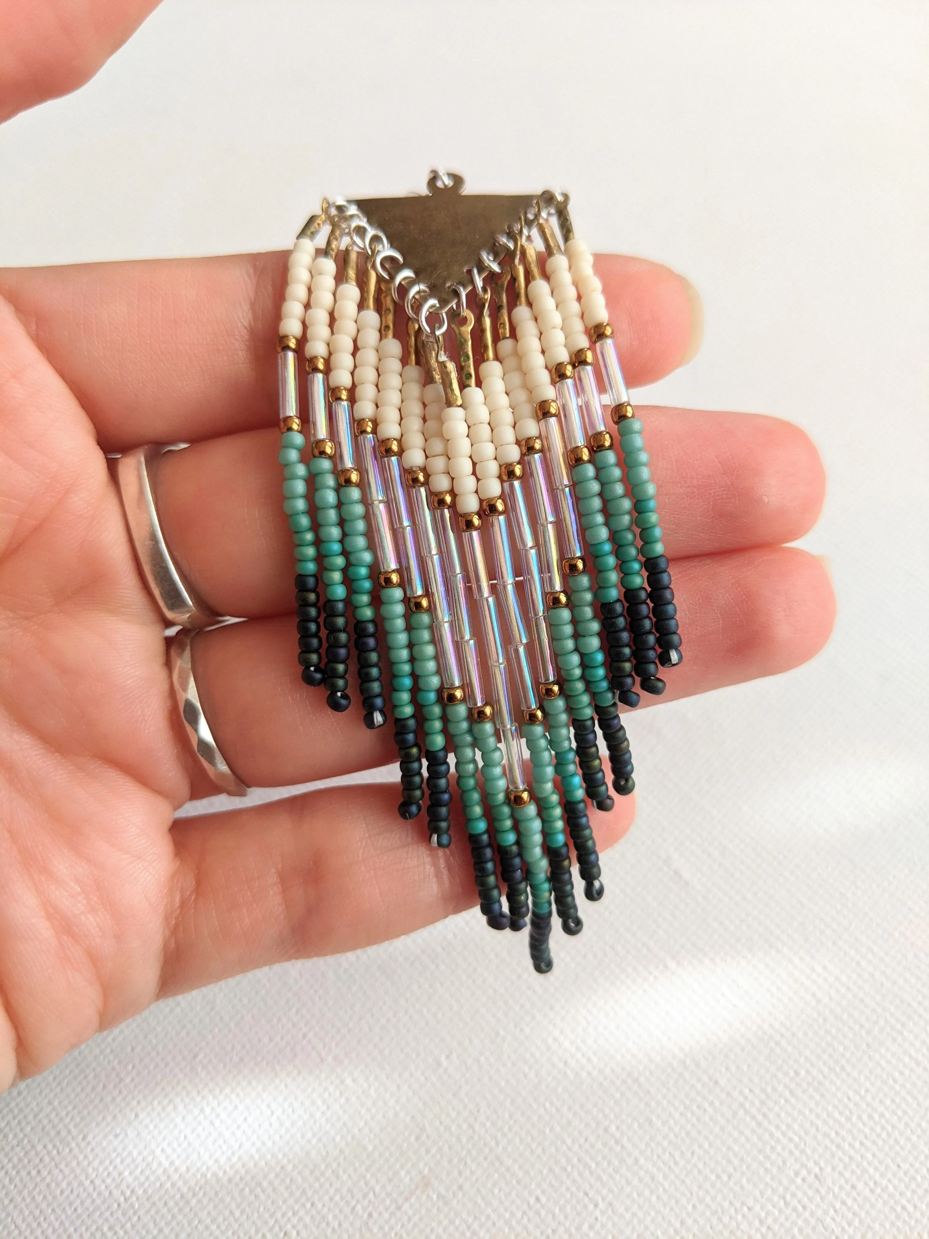 Louise Snow Blue Boho Earrings