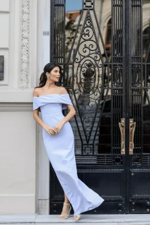 Lucia bardot crepe gown