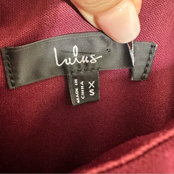 LULUS Glamorous Disposition Burgundy Ruched Sleeveless Maxi Dress Size XS
