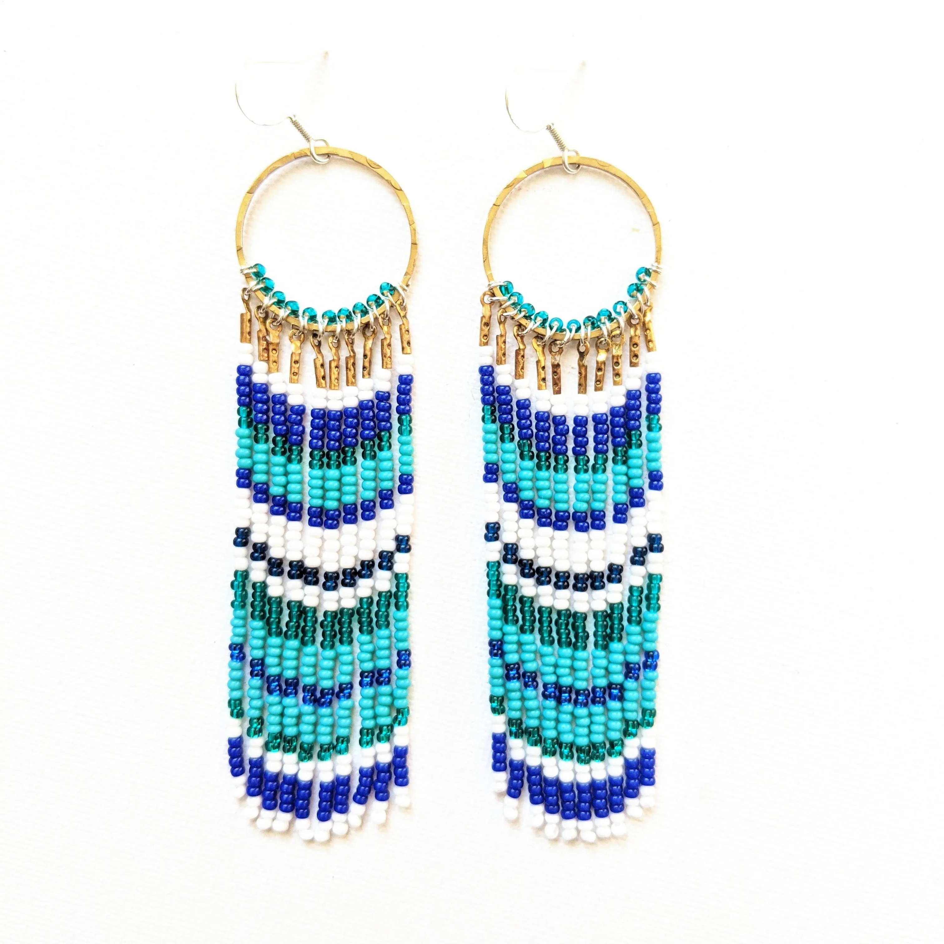 Luxemburg Cobalt Blue Beaded Earrings