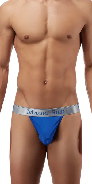Magic Silk 4586 Silk Knit Micro Thong Cobalt