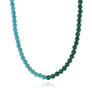 Malachite & Turquoise 18K Gold-Plated Beaded Necklace