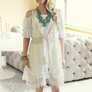 Marrakesh Lace Duster in Cream
