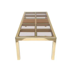 Mastercraft Bernhard Rohne Brass, Bronze & Glass Dining Table