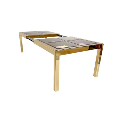 Mastercraft Bernhard Rohne Brass, Bronze & Glass Dining Table