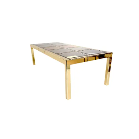 Mastercraft Bernhard Rohne Brass, Bronze & Glass Dining Table