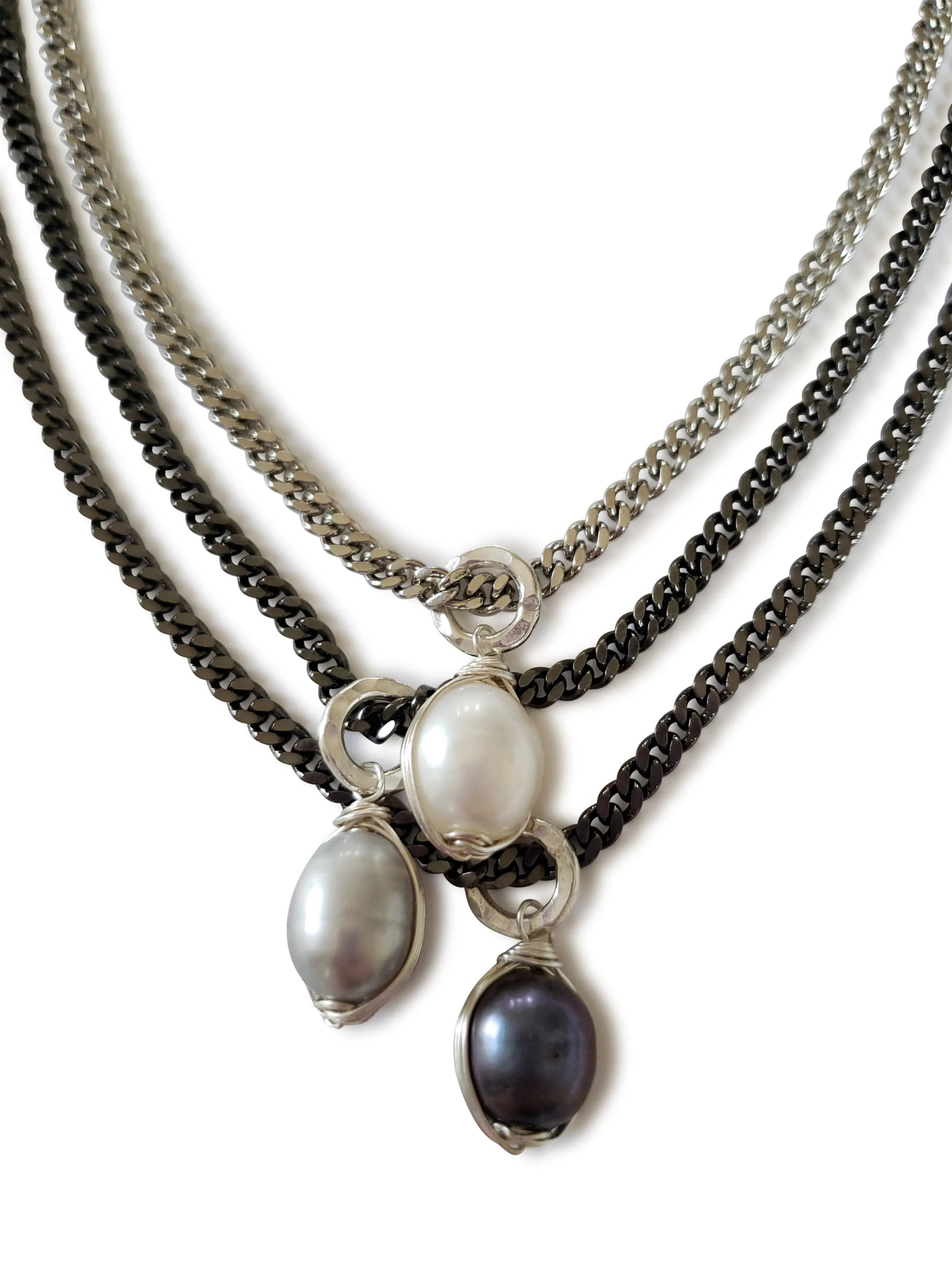 Maya Gray - Triple Chain Necklace