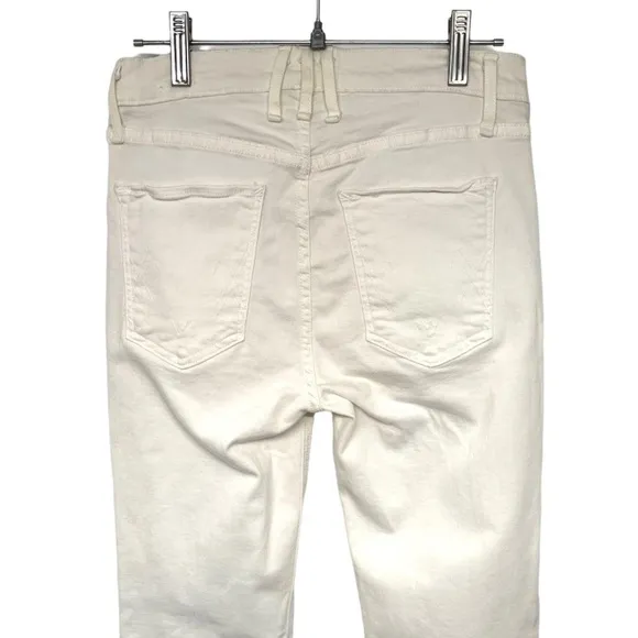 McGuire Ambrosio Majorette White Bohemian Kick Flare High Rise Crop Jeans