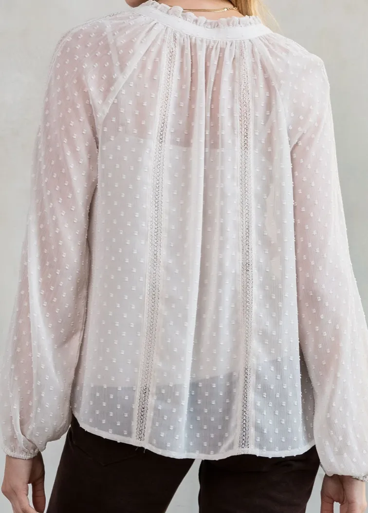 Melanie Chiffon Peasant Top