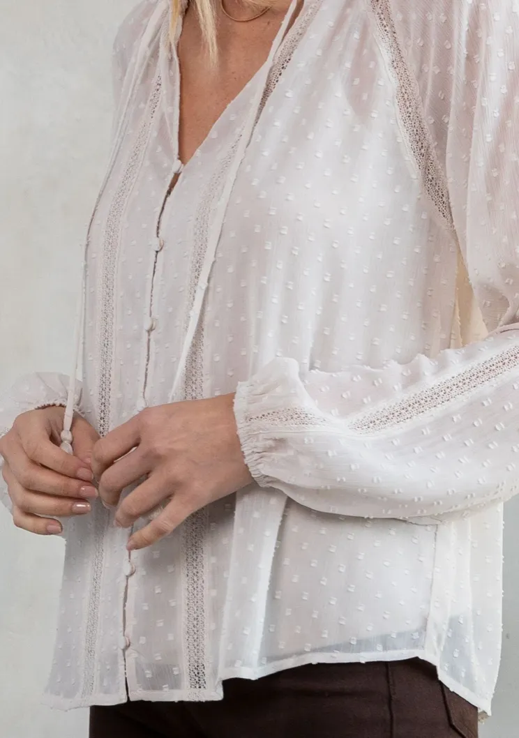 Melanie Chiffon Peasant Top
