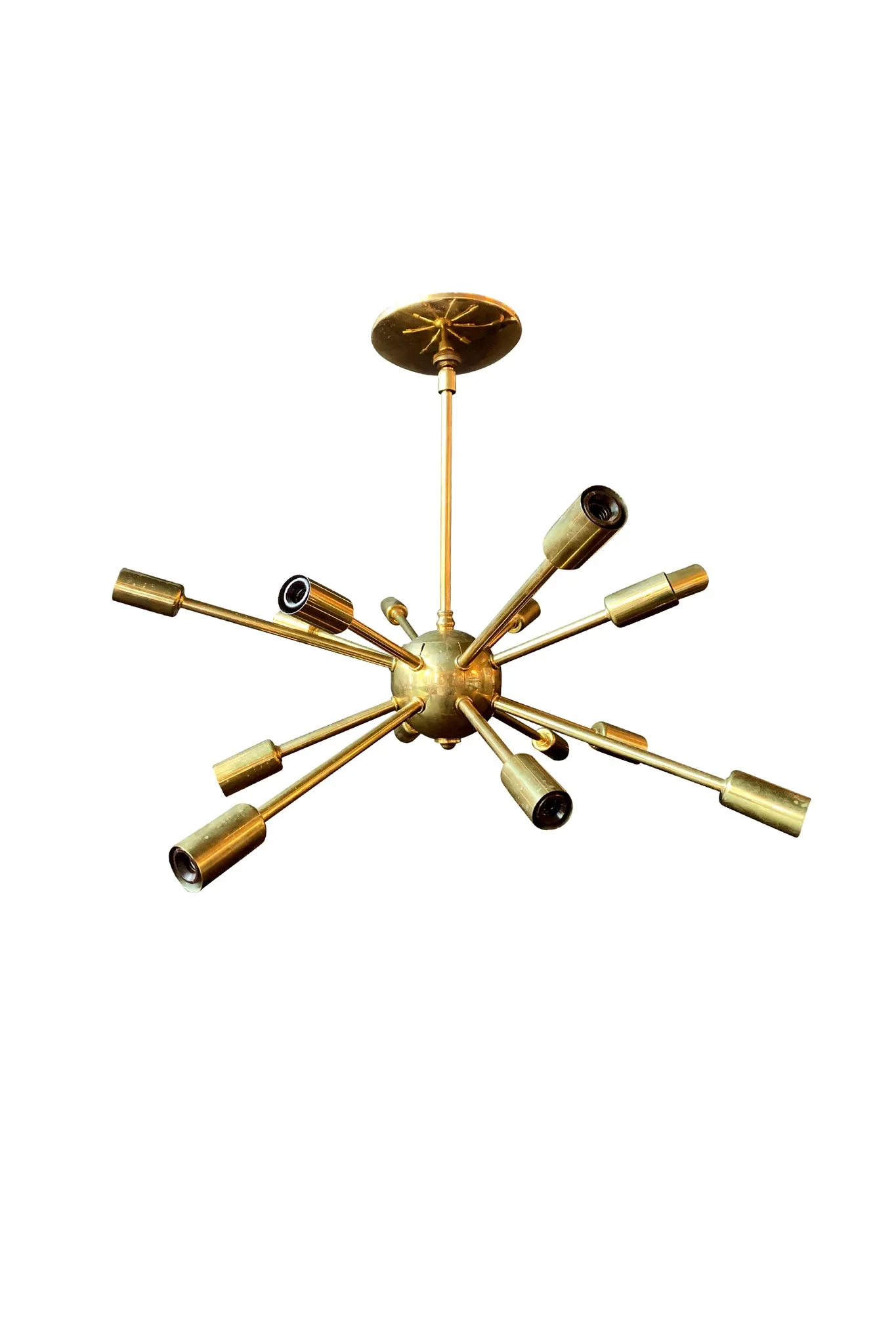 Midcentury Brass Sputnik Chandelier