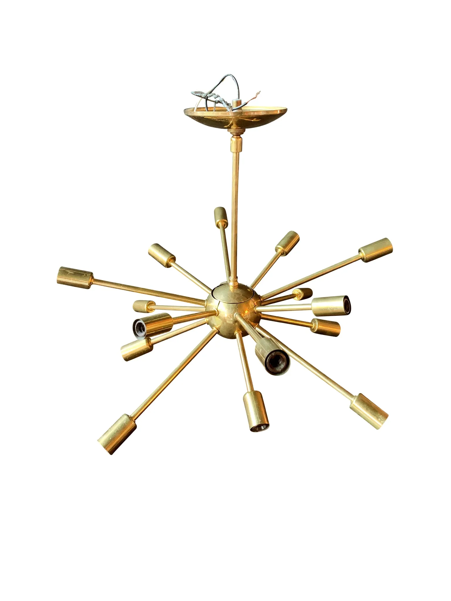 Midcentury Brass Sputnik Chandelier