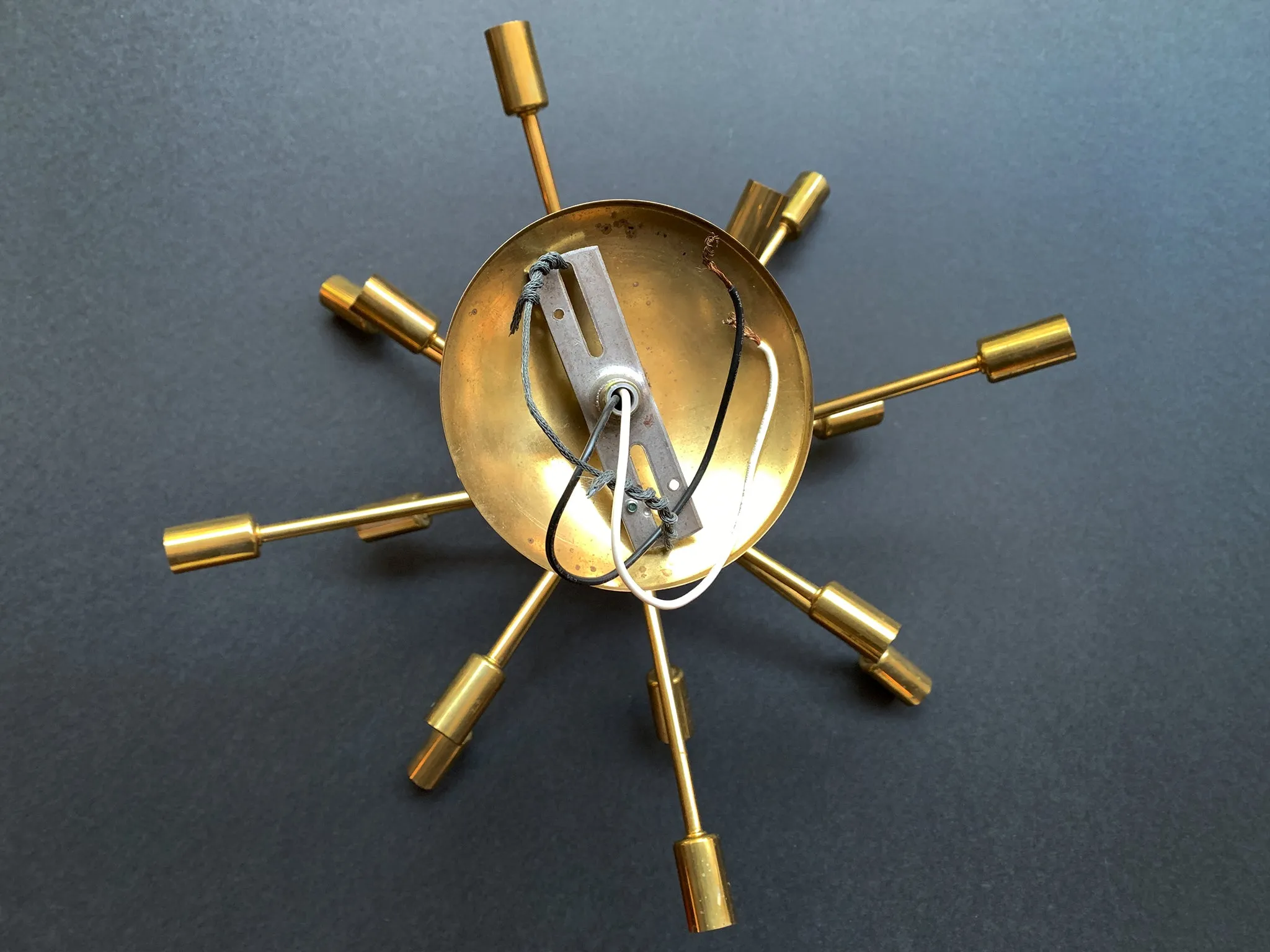 Midcentury Brass Sputnik Chandelier