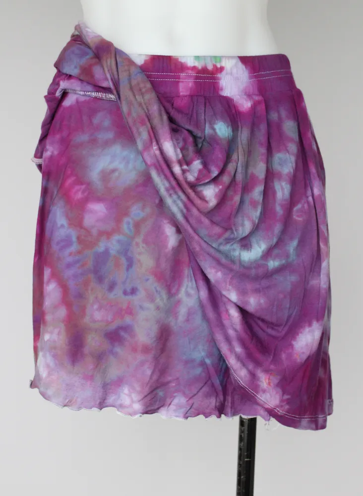 Mini Skirt - size Small - ice dye - Helen's Iris Patch