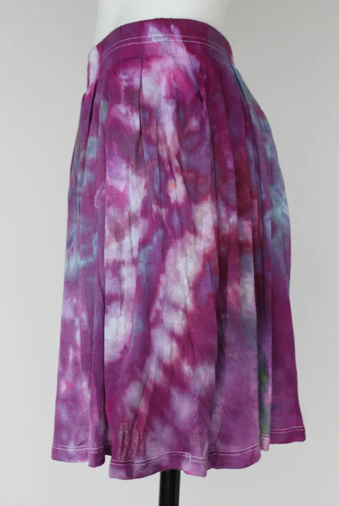Mini Skirt - size Small - ice dye - Helen's Iris Patch