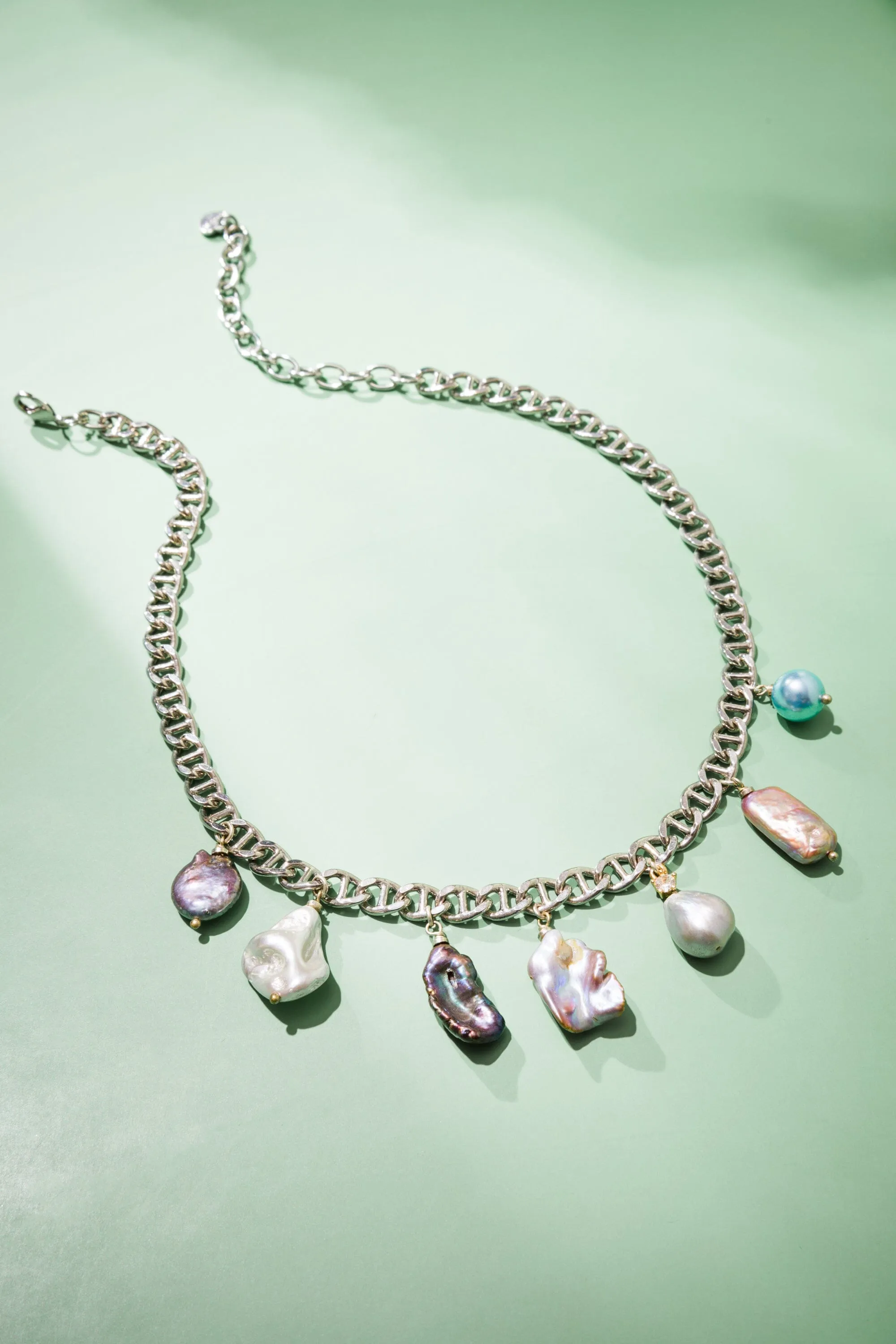 Mix Stone Charm Necklace