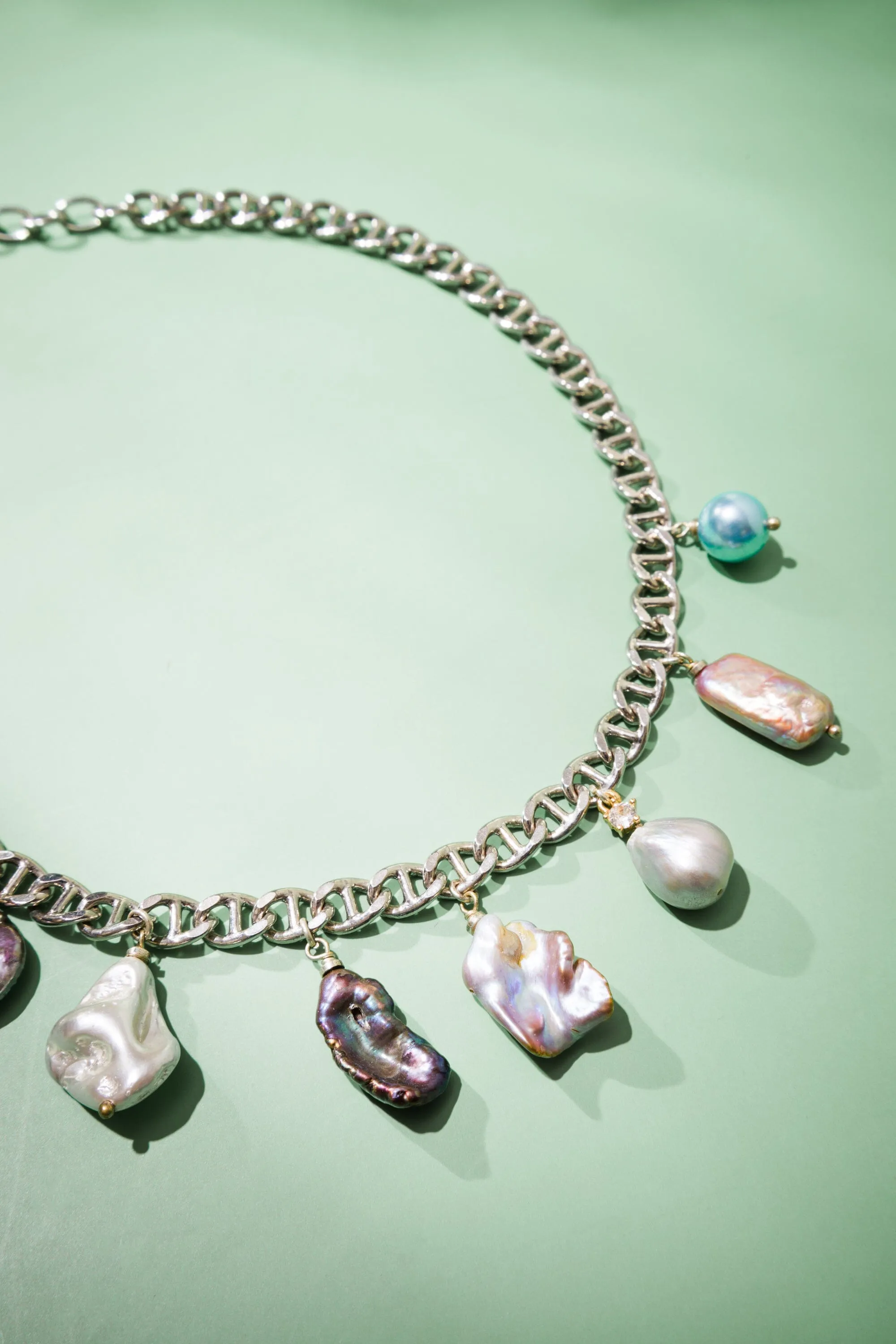 Mix Stone Charm Necklace
