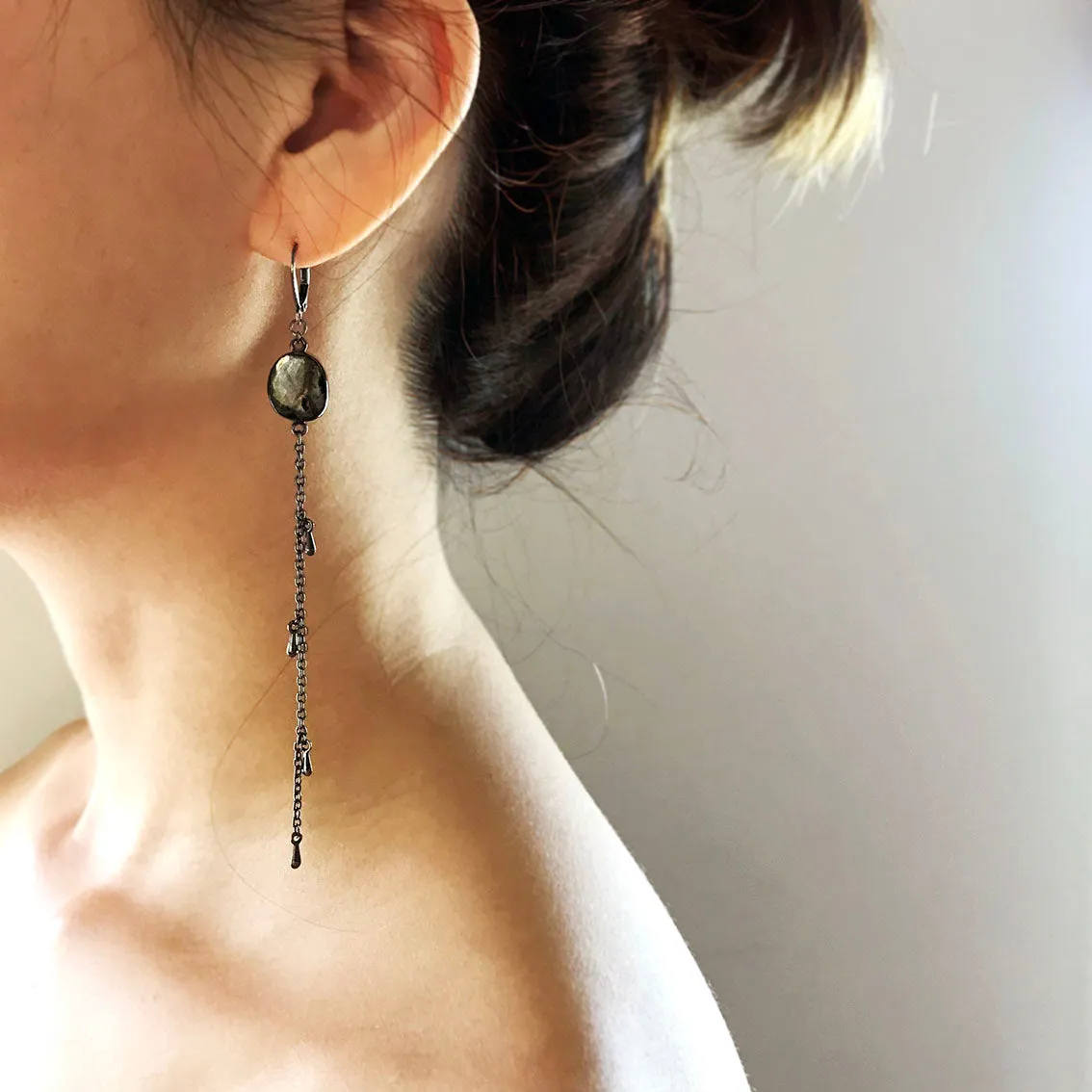 Moon Shadow Drop Earrings