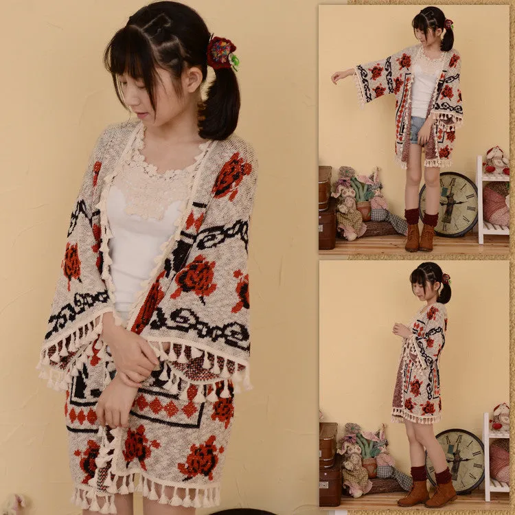 mori girl fall wrap cardigan