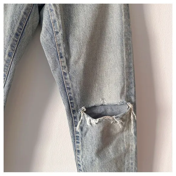 Moussy Vintage Steel Straight in Blue size 27