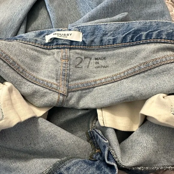 Moussy Vintage Steel Straight in Blue size 27