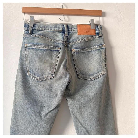 Moussy Vintage Steel Straight in Blue size 27