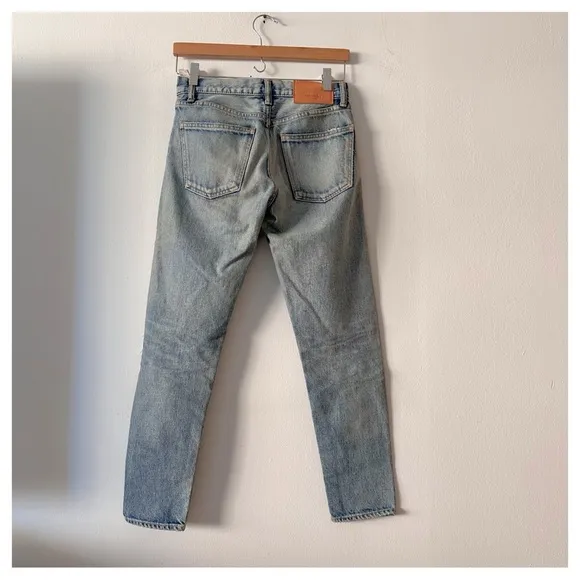 Moussy Vintage Steel Straight in Blue size 27
