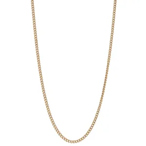 Métier Modern 14k Yellow Gold Solid Curb Link Chain