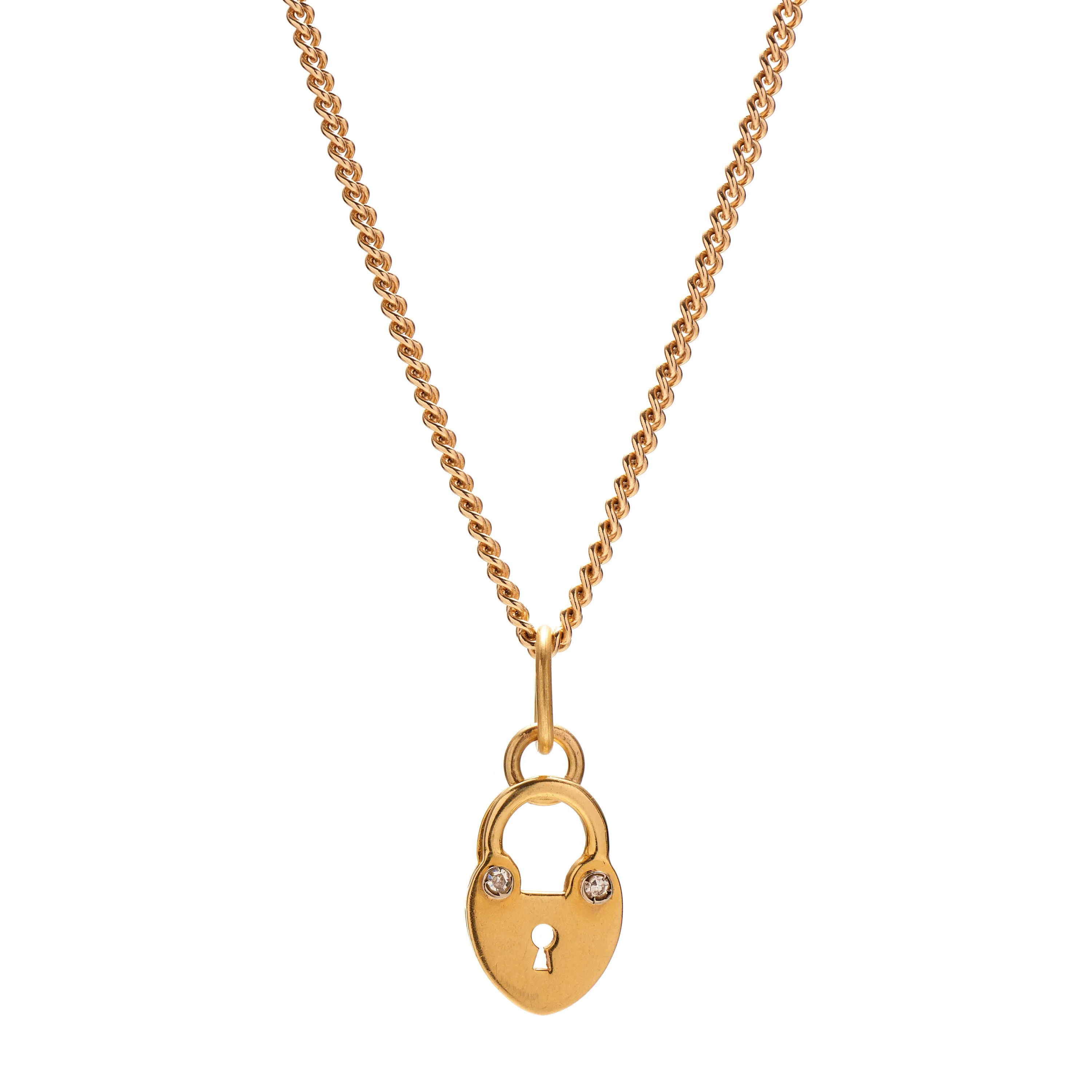 Métier Modern 14k Yellow Gold Solid Curb Link Chain