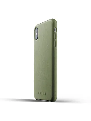 Mujjo Full Leather Case for iPhone XS Max Olive