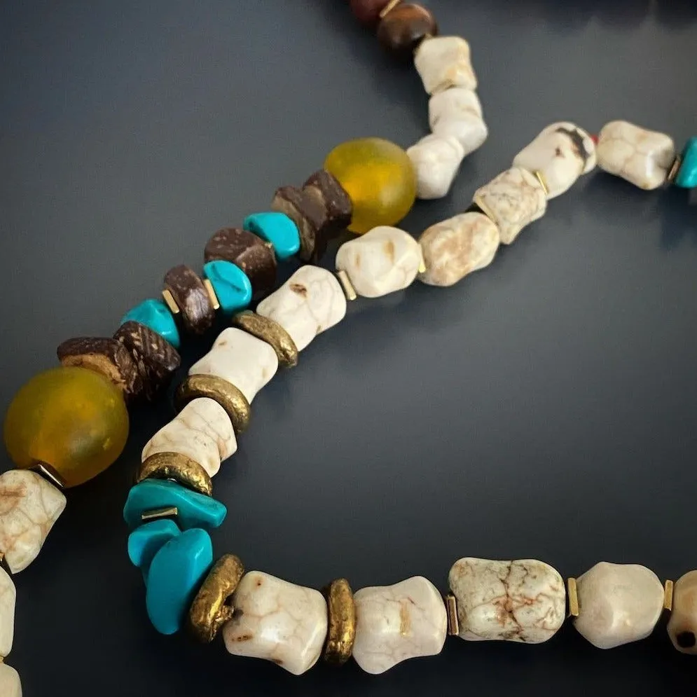 Mystic Nepal Pendant Bohemian Beaded Necklace