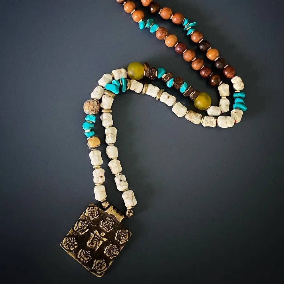 Mystic Nepal Pendant Bohemian Beaded Necklace
