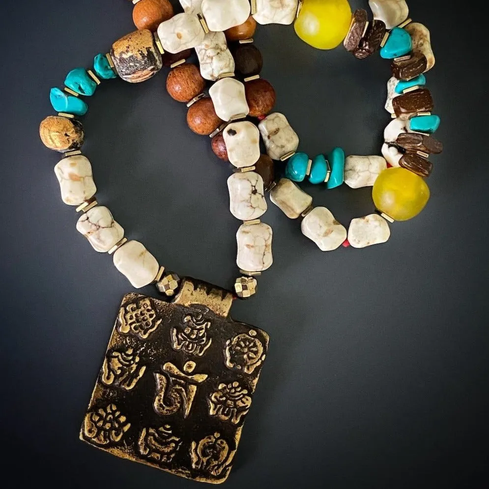 Mystic Nepal Pendant Bohemian Beaded Necklace