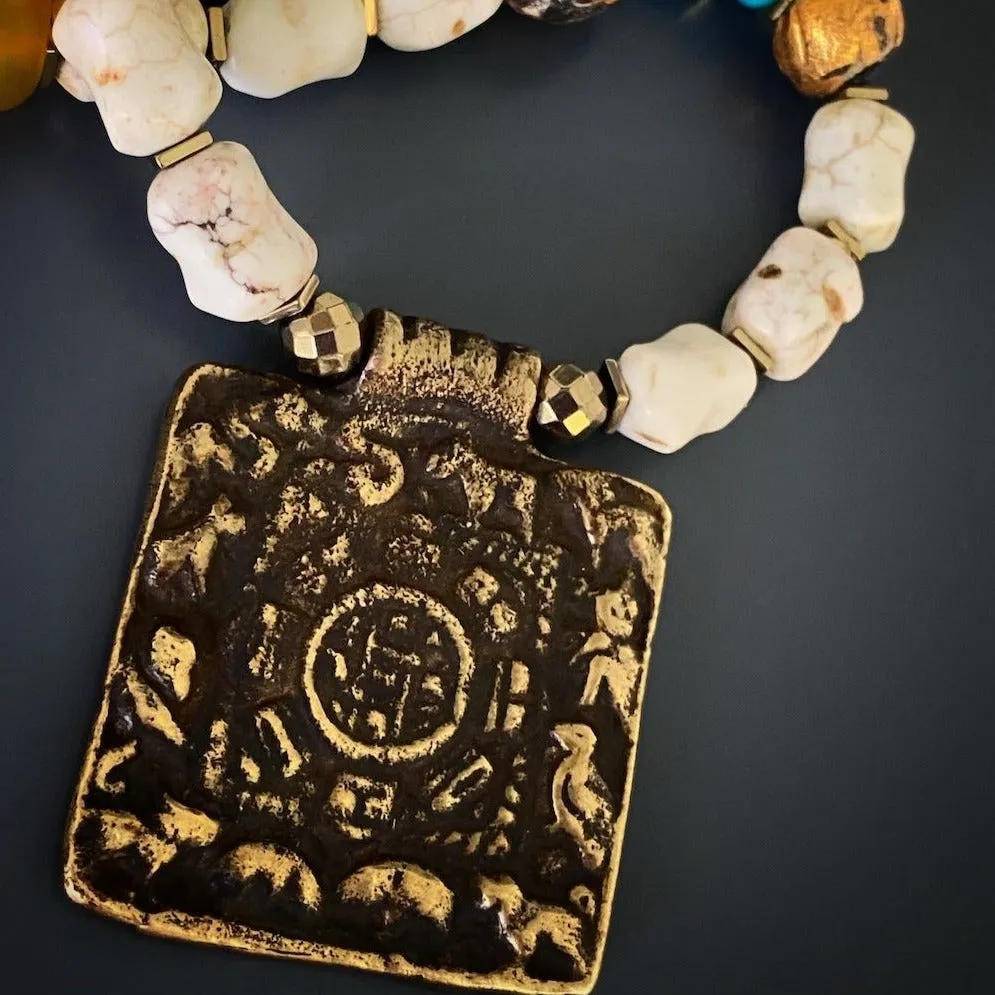 Mystic Nepal Pendant Bohemian Beaded Necklace