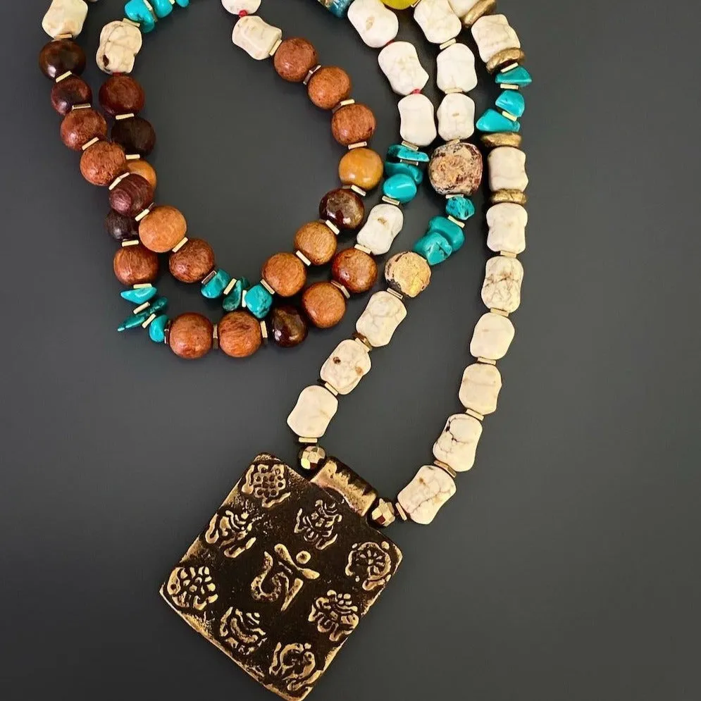 Mystic Nepal Pendant Bohemian Beaded Necklace