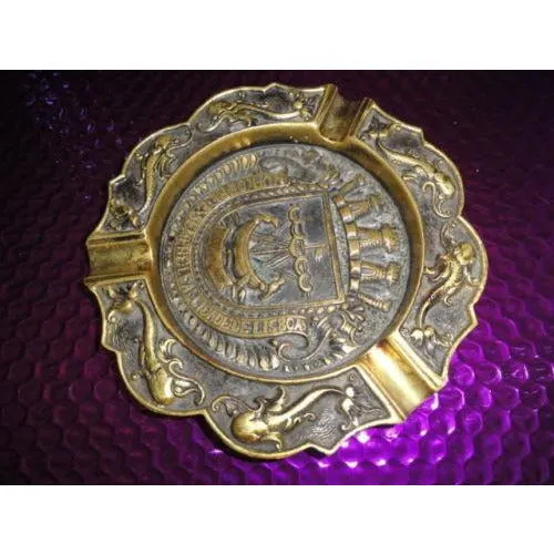 Nautical Brass Plated Cigar Ashtray 7" diameter