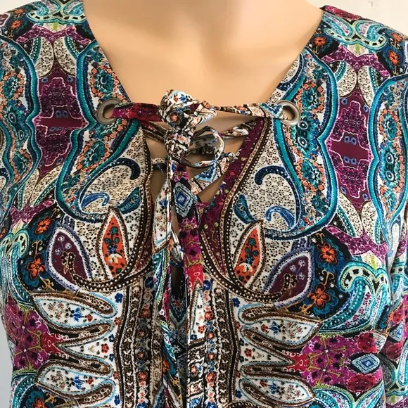 NEW Nicole Miller Bohemian Bliss Paisley Dress 16