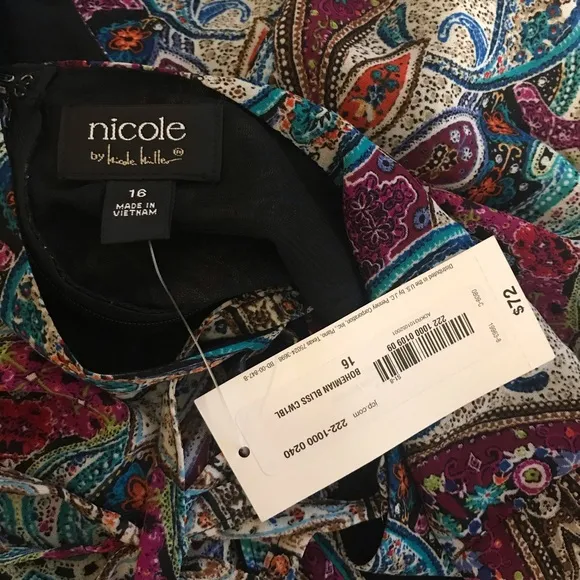 NEW Nicole Miller Bohemian Bliss Paisley Dress 16