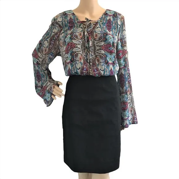 NEW Nicole Miller Bohemian Bliss Paisley Dress 16