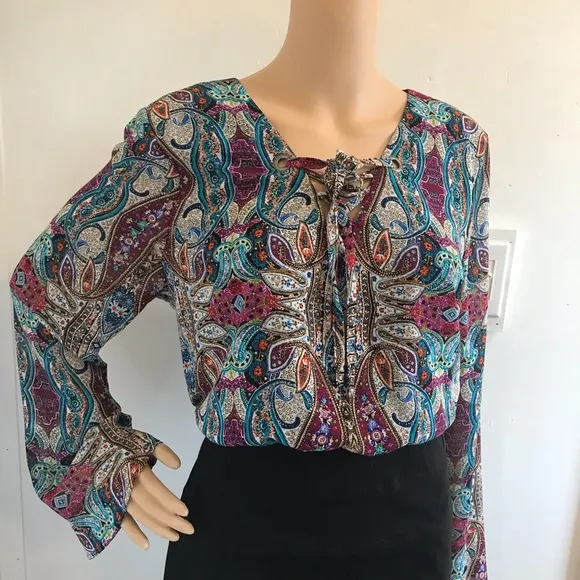 NEW Nicole Miller Bohemian Bliss Paisley Dress 16