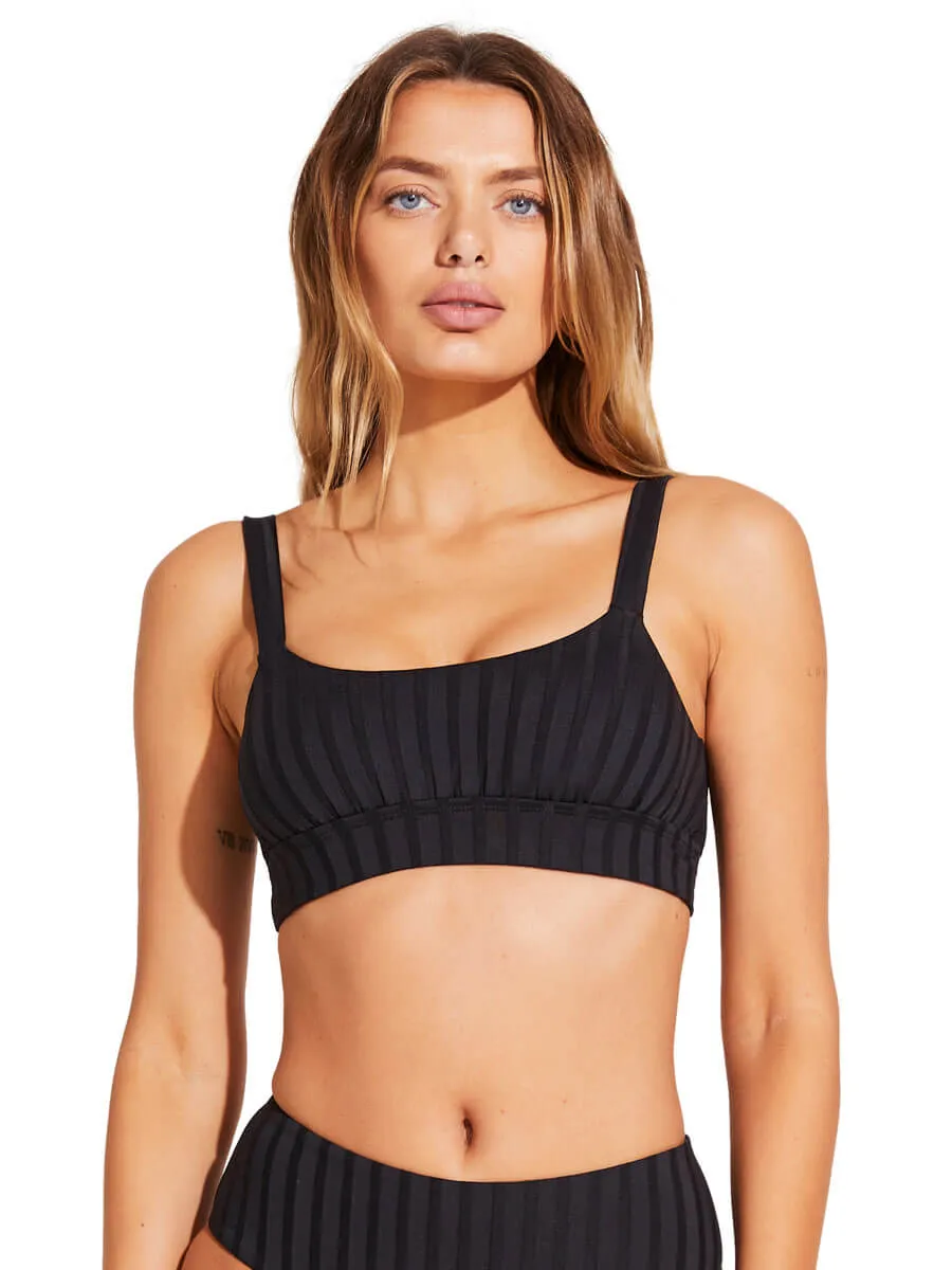 New Sienna Bralette In Black SuperRib