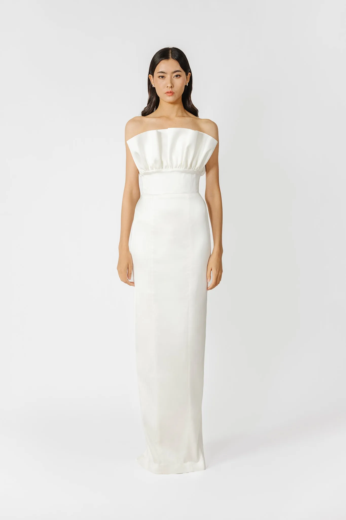 Noah Strapless Satin Gown