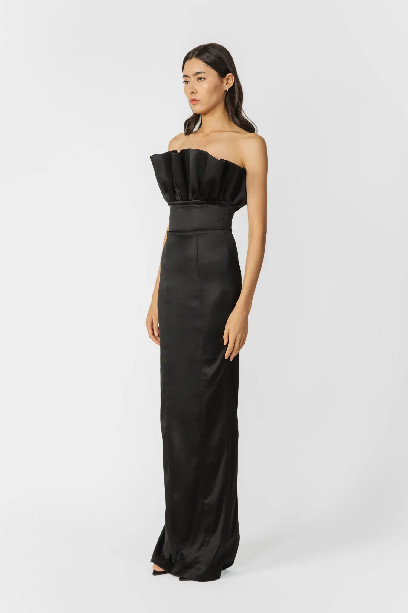 Noah Strapless Satin Gown