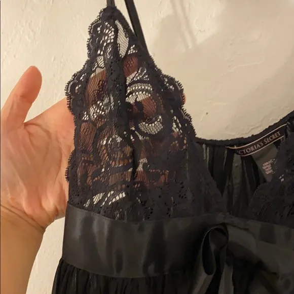 NWOT Victoria’s Secret Black Babydoll Lingerie Top