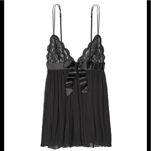 NWOT Victoria’s Secret Black Babydoll Lingerie Top
