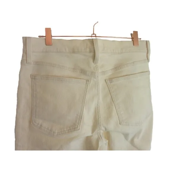NWT Madewell Mid Rise Perfect Vintage Jean Ecru White 29T