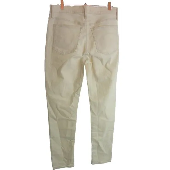 NWT Madewell Mid Rise Perfect Vintage Jean Ecru White 29T