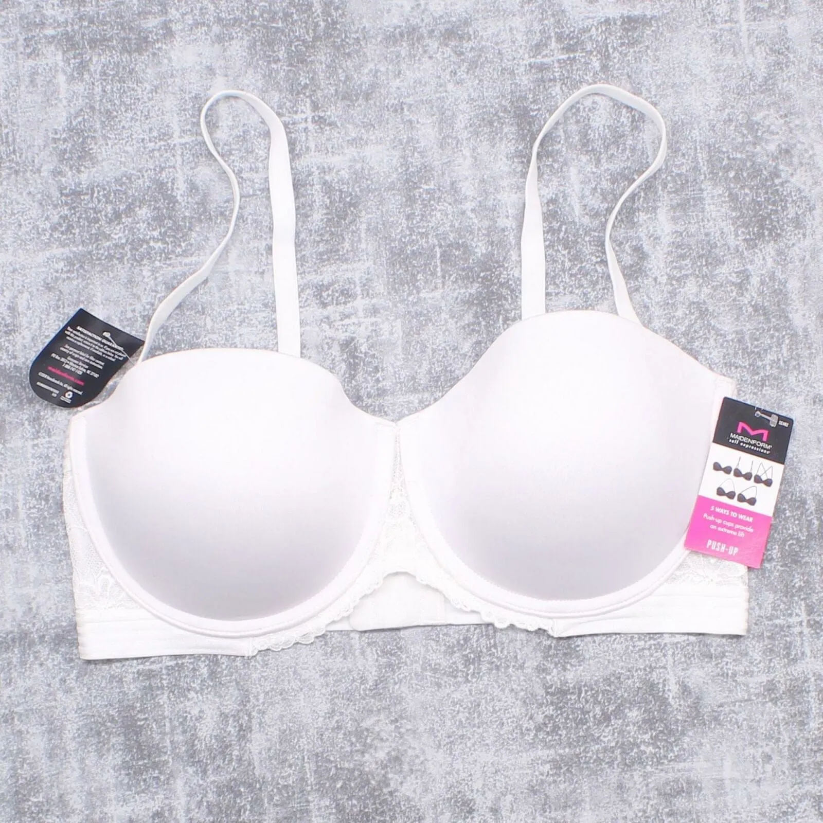 NWT Maidenform Self Expressions Women's Multiway Push Up Bra. SE1102 38 D